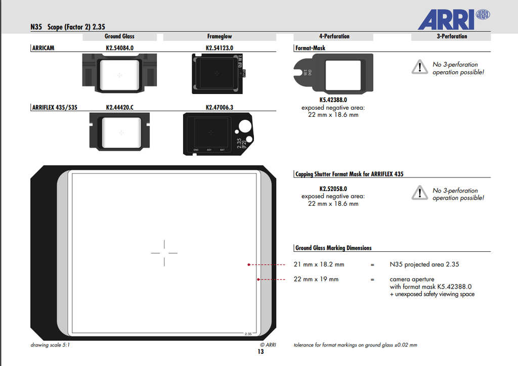 ARRI 435/535 N35 Scope (Factor 2) 2.35 - Arriglow