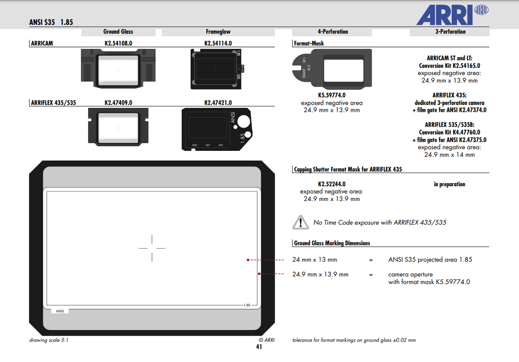 Arricam S35 1.85 - Arri glow K2.54114.0