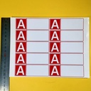 Camera Letter Stickers with space for writing