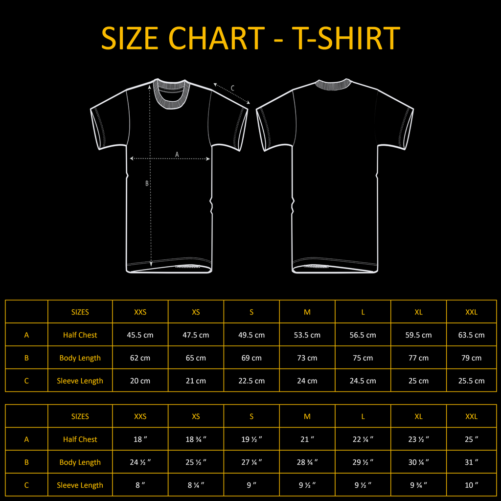 t-shirt size chart