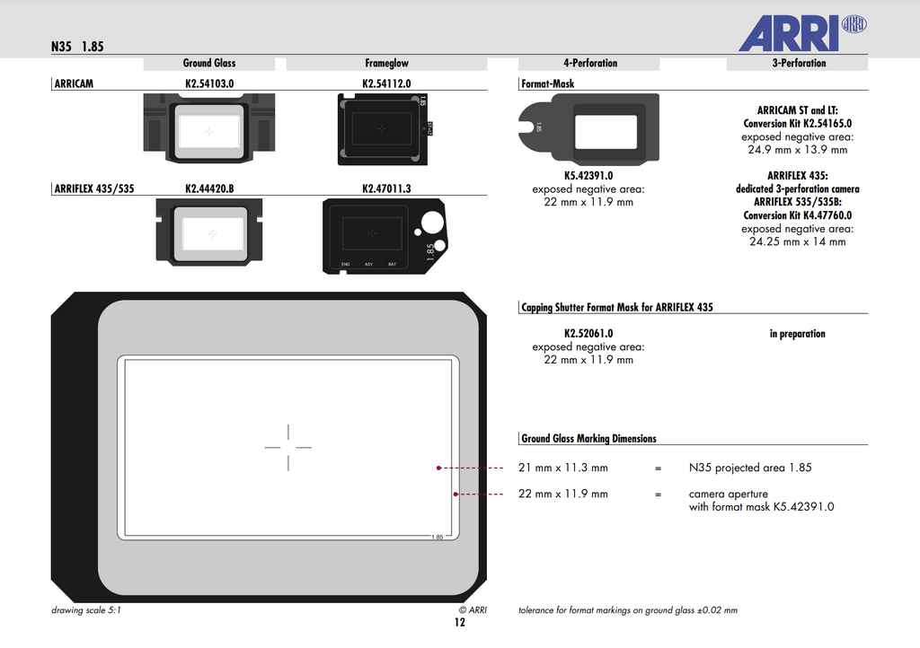 ARRI 435 - N35 1.85 - Arri glow + Ground glass