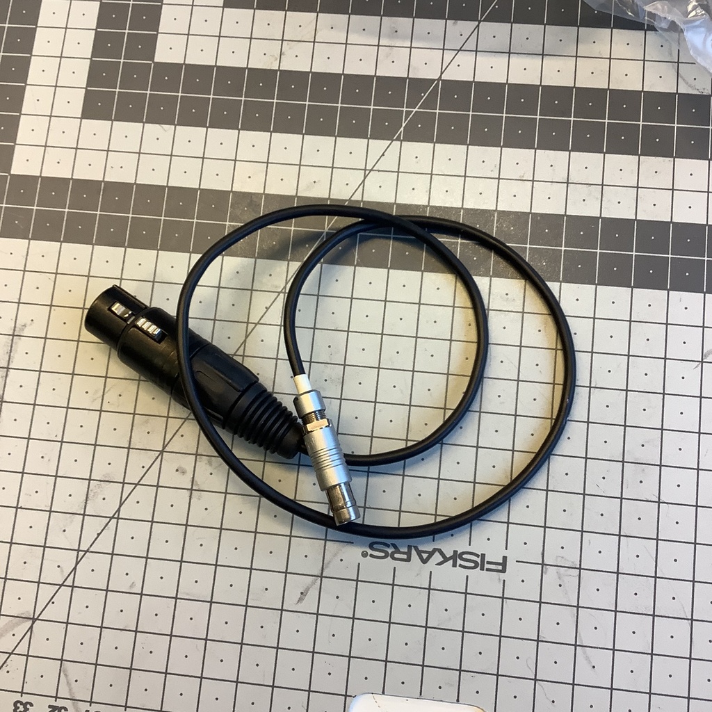 4-pin XLR (female) to 3-pin Fischer (male)