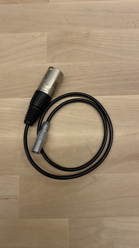 3-pin XLR (male)  to 5-pin Lemo (female)