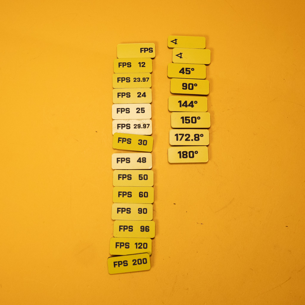 Filter tag set Shutter & fps